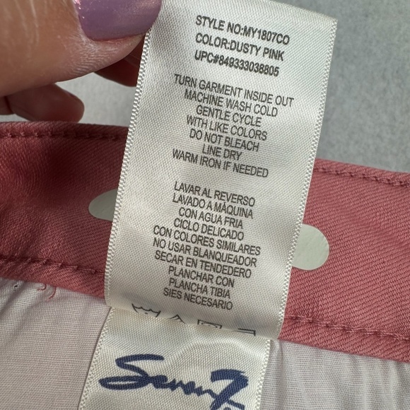 Seven 7 Ankle Skinny Pants Womens Size 6 Pink Mid Rise NWT - Picture 7 of 14